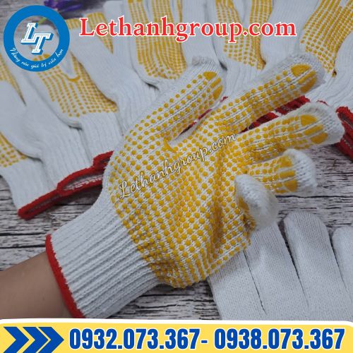 găng tay phủ hạt nhựa 85g vàng giá sỉ tốt nhất thị trường