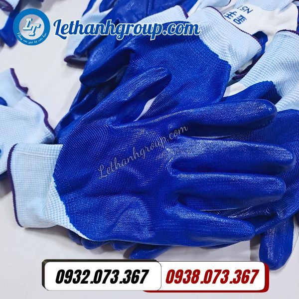 găng tay phủ sơn xanh chống trượt giá sỉ rẻ bền đẹp