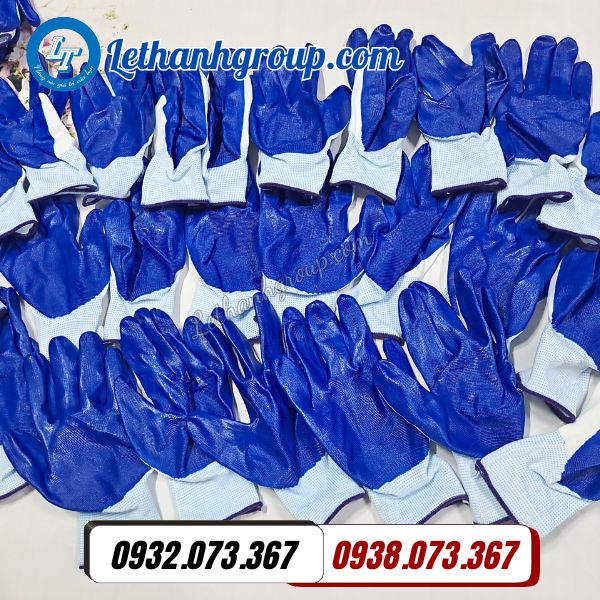găng tay phủ sơn xanh giá sỉ đủ trọng lượng