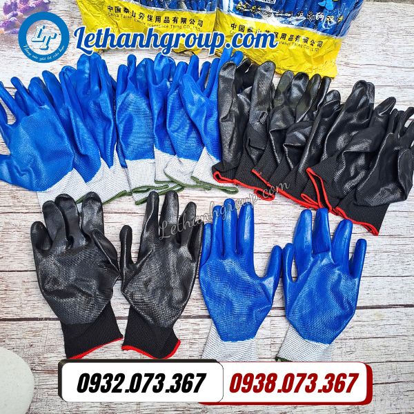 găng tay sượi phủ sơn 388 xanh đen giá sỉ miền nam
