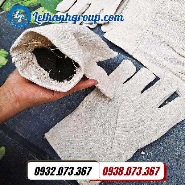 găng tay vải bạt 9 2 lớp dày dặn chịu nhiệt tốt giá sỉ miền nam