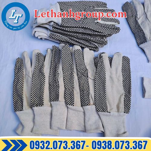 găng tay vải bạt phủ hạt nhựa giá sỉ tốt nhất tại xưởng sản xuất