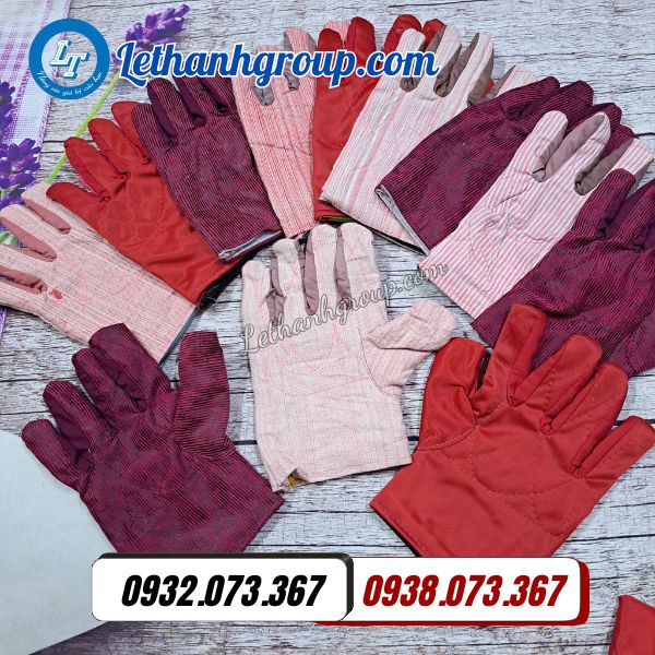 găng tay vải kaki giá rẻ đủ màu tại tphcm