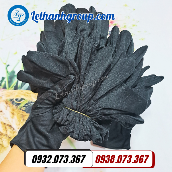 găng tay vải thun đen giá sỉ giá rẻ