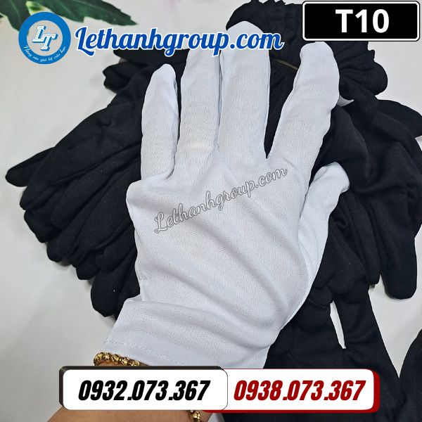 găng tay vải thun trắng mỏng nhẹ bền chắc giá sỉ tốt
