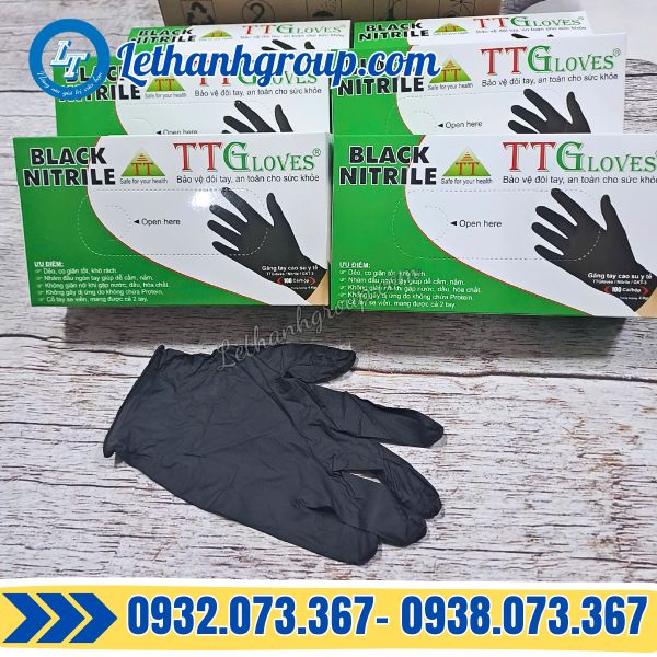 găng tay y tế đen TT GLOVES giá si rẻ chính hãng