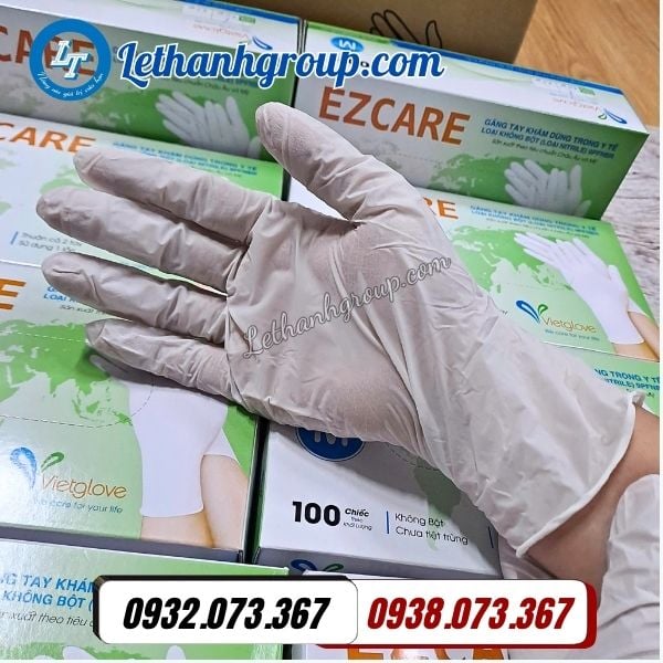 găng tay y tế ezcare vietglove màu trắng giá rẻ tận gốc