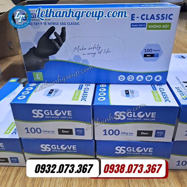 găng tay y tế màu đen hàng việt nam giá sỉ rẻ