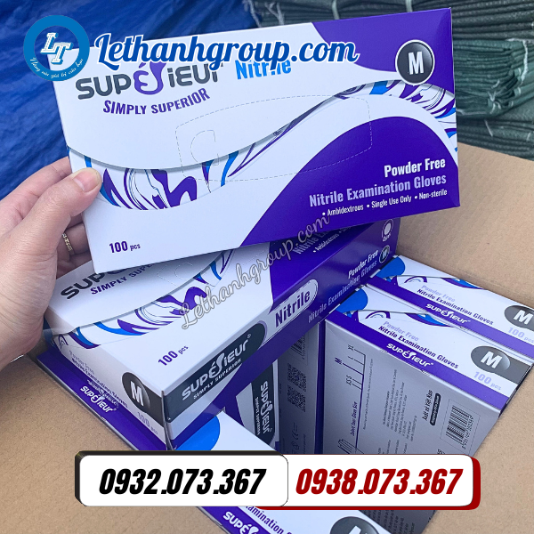 găng tay y tế nitrile giá sỉ thùng 1000 cái rẻ nhất tphcm