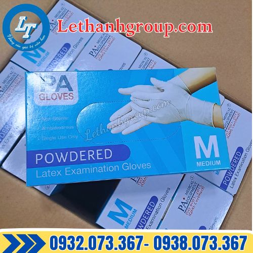 găng tay y tế PA gloves latex có bột giá sỉ cực rẻ