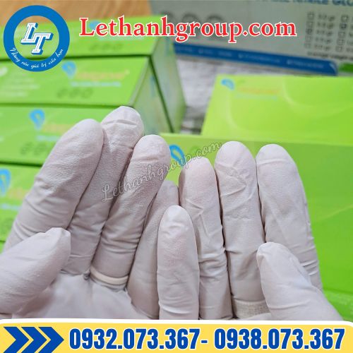 găng tay y tế vietglove có bột màu trắng giá sỉ rẻ giao hàng tận nơi