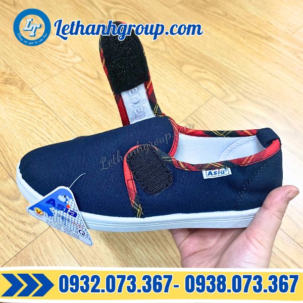 giày asia quai dán xanh đậm phom chuẩn giá sỉ cực rẻ tại hcm