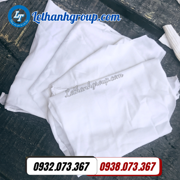 giẻ lau trắng cotton không bụi giá sỉ tại kho lê thanh