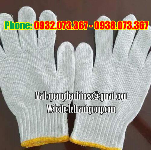 Mua găng tay len bảo hộ màu kem giá tốt Mua găng tay len bảo hộ màu kem giá tốt