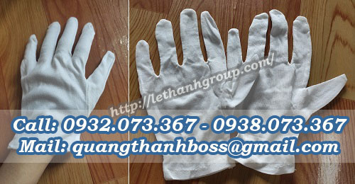 GĂNG TAY VẢI THUN COTTON TRẮNG GĂNG TAY VẢI THUN COTTON TRẮNG