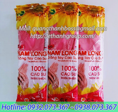 găng tay cao su Nam Long size L găng tay cao su Nam Long size L