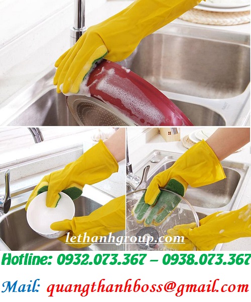 ỨNG DỤNG GĂNG TAY CAO SU RỬA CHÉN