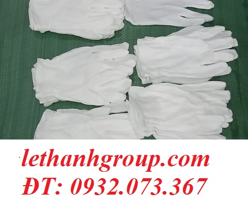 găng tay thun cotton trắng