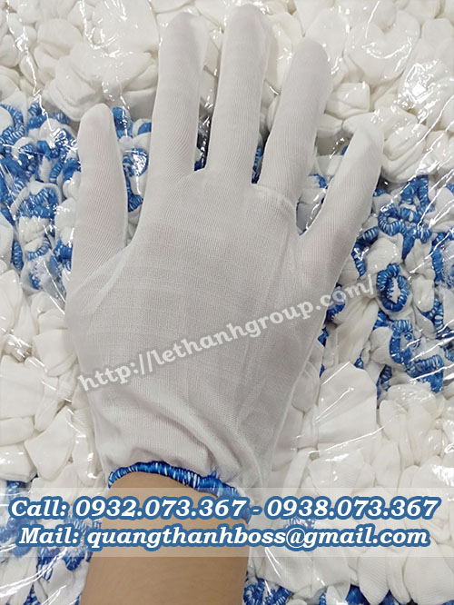 GĂNG TAY VẢI THUN COTTON TRẮNG GĂNG TAY VẢI THUN COTTON TRẮNG