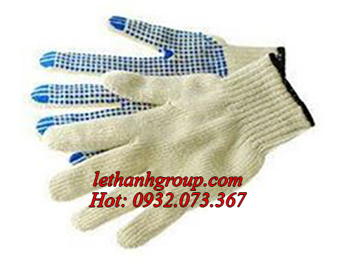 Găng tay len phủ hạt nhựa Găng tay len phủ hạt nhựa