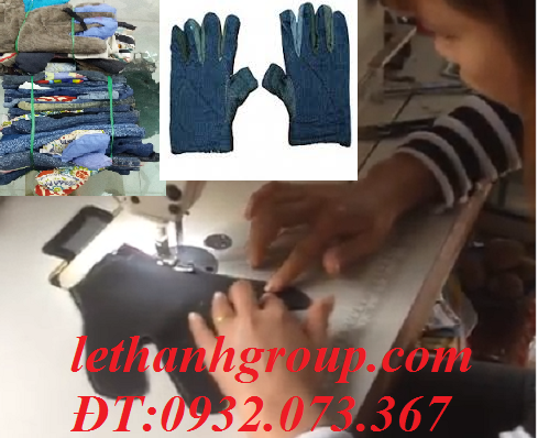 Găng tay vải bò