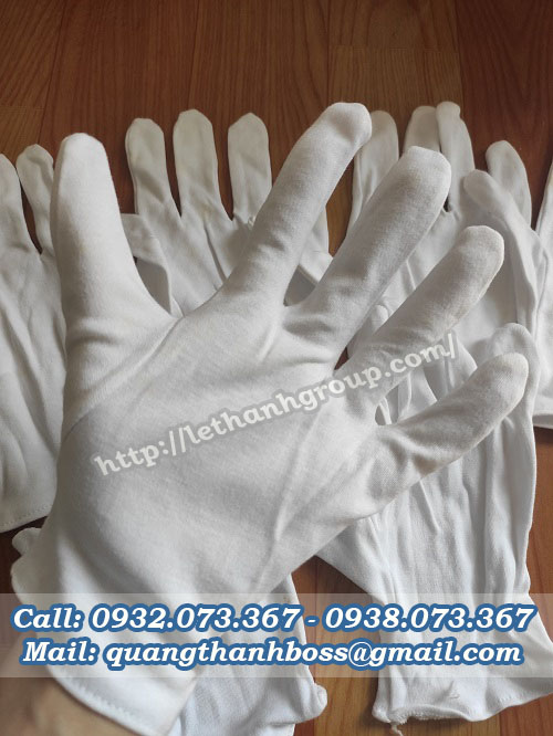 GĂNG TAY VẢI THUN COTTON TRẮNG GĂNG TAY VẢI THUN COTTON TRẮNG