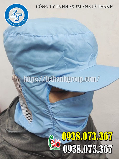 TÌM NHÀ CUNG CẤP MŨ TRÙM ĐẦU THỦY SẢN MÀU TRẮNG, XANH MŨ TRÙM ĐẦU THỦY SẢN MÀU XANH CÓ KHẨU TRANG