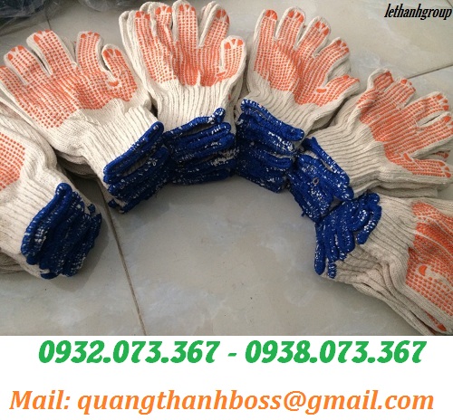 BAO TAY PHỦ HẠT NHỰA ĐỎ