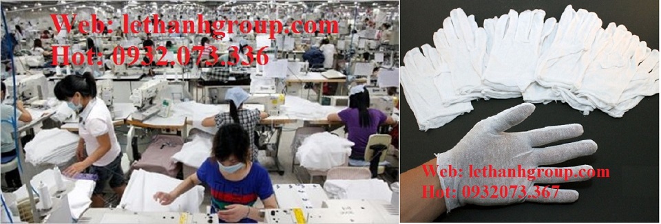 găng tay vải thun trắng