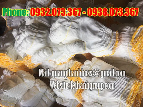 Mua găng tay len bảo hộ màu kem giá tốt Mua găng tay len bảo hộ màu kem giá tốt