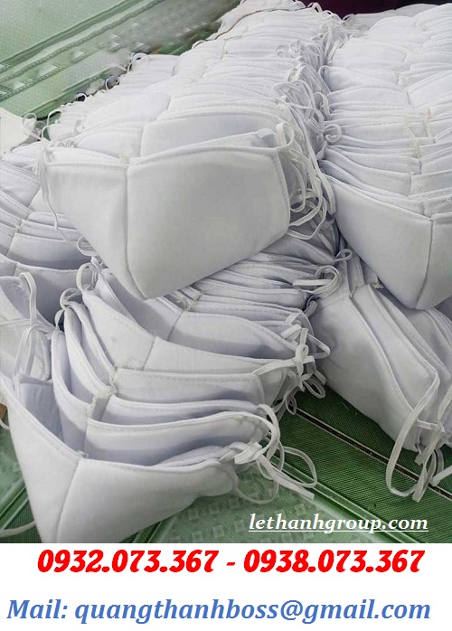 KHẨU TRANG VẢI TRẮNG 3 LỚP