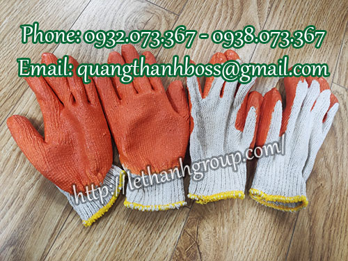 GĂNG TAY NHÚNG NHỰA MÀU CAM GĂNG TAY NHÚNG NHỰA MÀU CAM