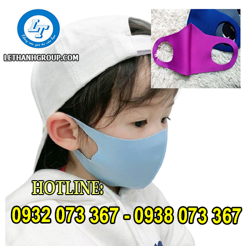 NƠI SỈ RẺ KHẨU TRANG EM BÉ VẢI SU TRƠN KHẨU TRANG VẢI SU EM BÉ MÀU XANH