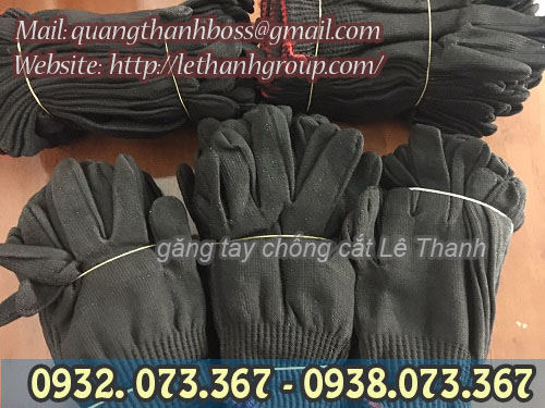 găng tay chống cắt màu đen găng tay chống cắt màu đen