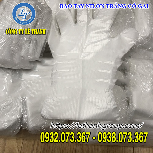 BAO TAY NILON TRẮNG CÓ GAI, CAO CẤP GIÁ TỐT BAO TAY NILON