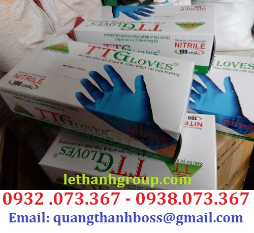 Găng tay y tể nitrile TTGloves Găng tay y tể nitrile TTGloves xanh