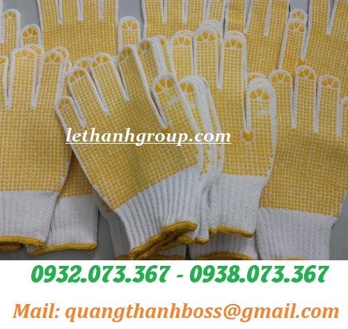 BAO TAY PHỦ HẠT NHỰA MÀU VÀNG