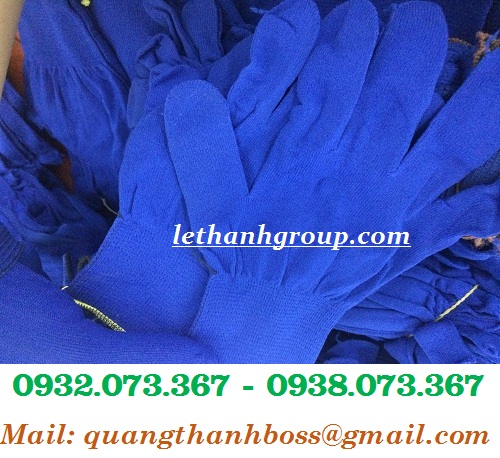 GĂNG TAY VẢI MỎNG MÀU XANH