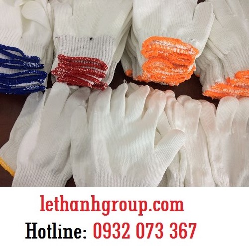 Găng tay len trắng poly Găng tay len trắng poly