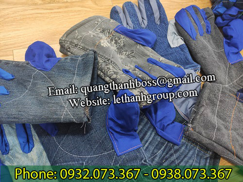 GĂNG TAY VẢI JEAN GĂNG TAY VẢI JEAN