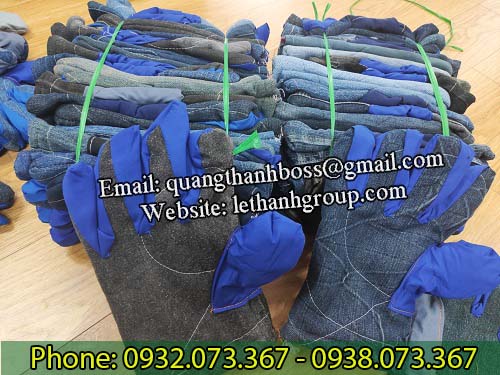GĂNG TAY VẢI JEAN GĂNG TAY VẢI JEAN