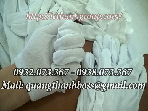 GĂNG TAY VẢI TRẮNG COTTON, POLY GĂNG TAY VẢI TRẮNG COTTON, POLY