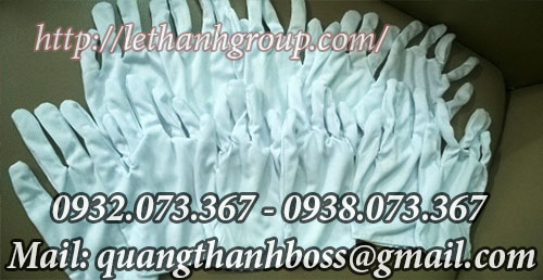 GĂNG TAY VẢI TRẮNG COTTON, POLY GĂNG TAY VẢI TRẮNG COTTON, POLY