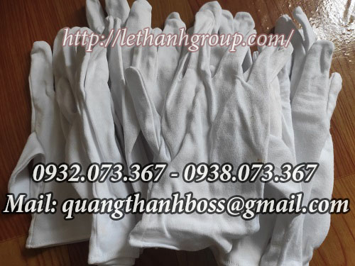 GĂNG TAY VẢI TRẮNG COTTON, POLY GĂNG TAY VẢI TRẮNG COTTON, POLY