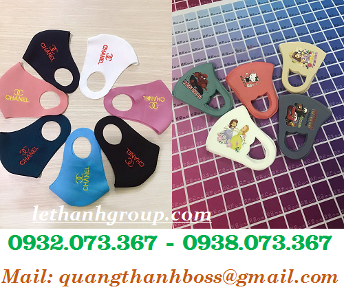 KHẨU TRANG VẢI THÊU VÀ IN 3D