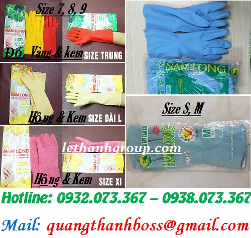 GĂNG TAY CAO SU NAM LONG