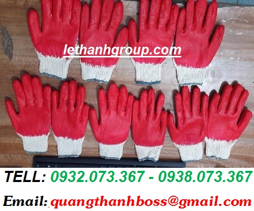 BAO TAY NHÚNG NHỰA MÀU ĐỎ