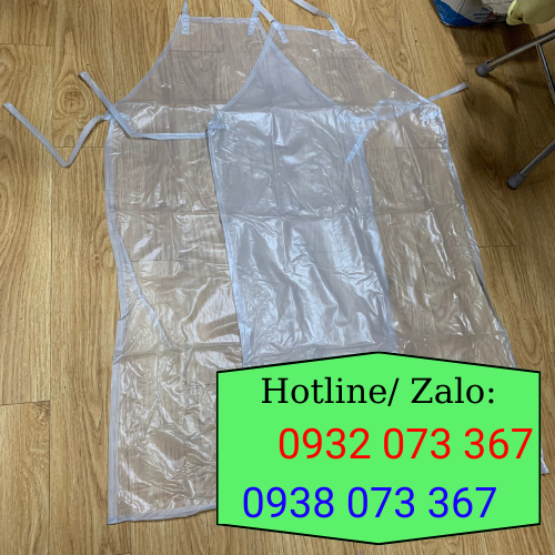 Bán tạp dề các loại giá sỉ rẻ tại TPHCM tạp dề nhựa trong màu trắng