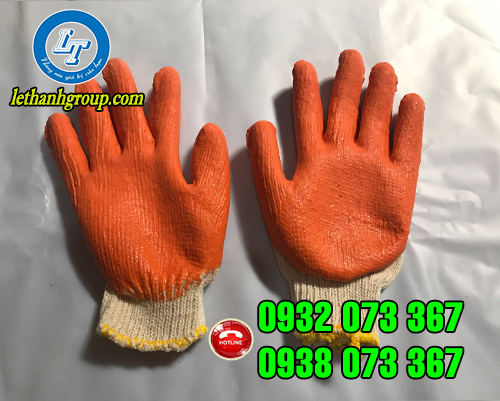 BÁN SỈ RẺ BAO TAY LEN NAM NỮ ĐẸP GIÁ HẤP DẪN BAO TAY LEN NHÚNG NHỰA MÀU CAM