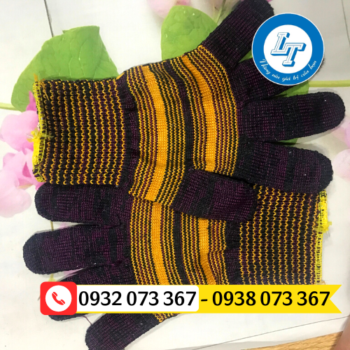 Bao tay len sọc nhiều màu giá sỉ bao tay len